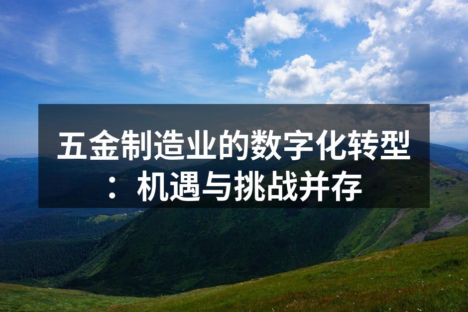 五金制造业的数字化转型：机遇与挑战并存